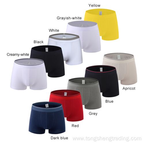 Basic colourful cotton men's boxers briefs shorts underwear